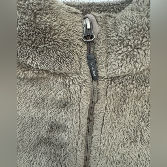Marmot Furry Fleece Full Zip Jacket Tan/ Taupe Brown Tone S - Picture 7 of 14